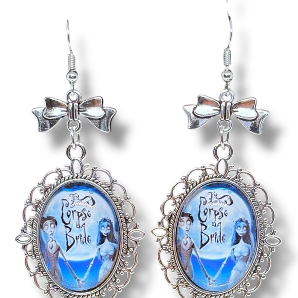 Corpse Bride Tim Burton’s Inspired Character Pendant 2 pairs Set of Earrings - Picture 6 of 7